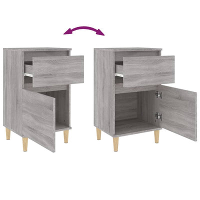 Bedside Cabinet Grey Sonoma 40x35x70 cm