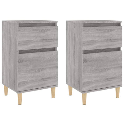 Bedside Cabinets 2 pcs Grey Sonoma 40x35x70 cm