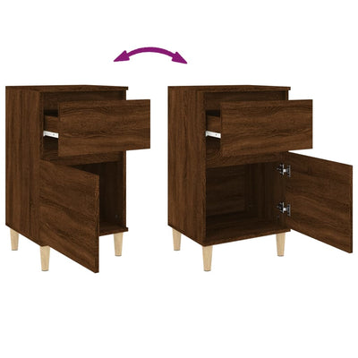 Bedside Cabinet Brown Oak 40x35x70 cm