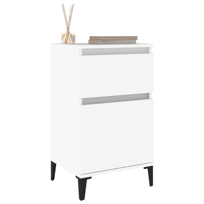 Bedside Cabinet White 40x35x70 cm