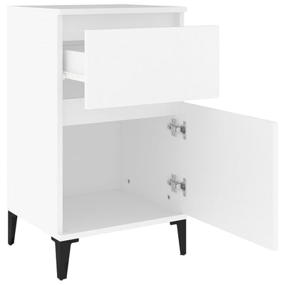 Bedside Cabinet White 40x35x70 cm