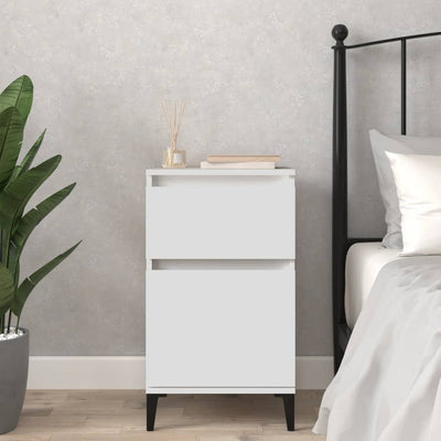 Bedside Cabinet White 40x35x70 cm