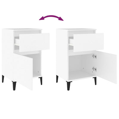 Bedside Cabinets 2 pcs White 40x35x70 cm