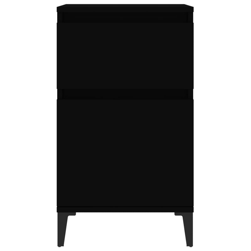 Bedside Cabinets 2 pcs Black 40x35x70 cm