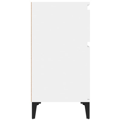 Bedside Cabinet High Gloss White 40x35x70 cm