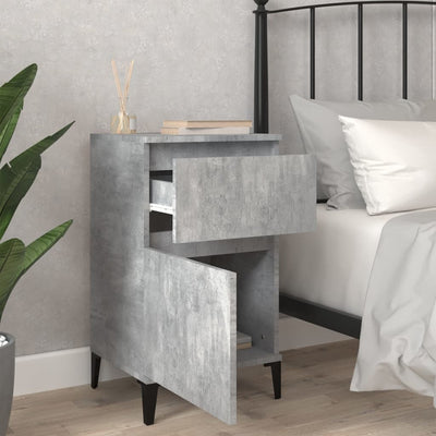 Bedside Cabinet Concrete Grey 40x35x70 cm