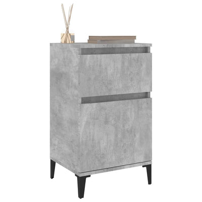 Bedside Cabinet Concrete Grey 40x35x70 cm