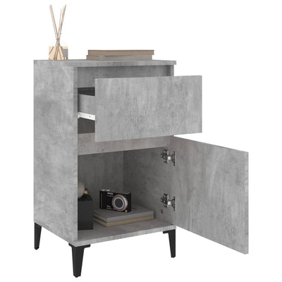 Bedside Cabinet Concrete Grey 40x35x70 cm