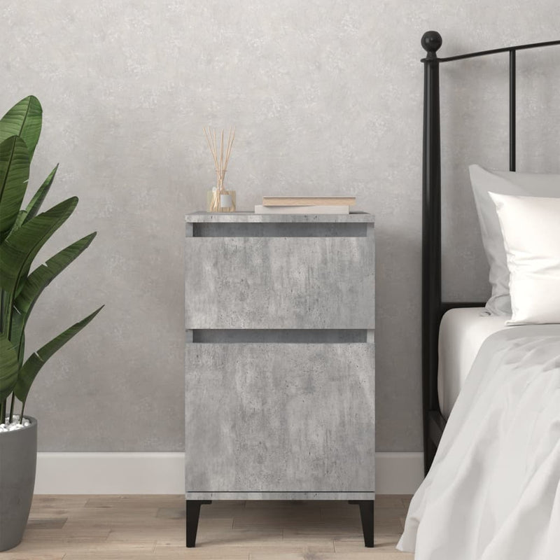 Bedside Cabinet Concrete Grey 40x35x70 cm