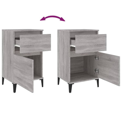 Bedside Cabinets 2 pcs Grey Sonoma 40x35x70 cm