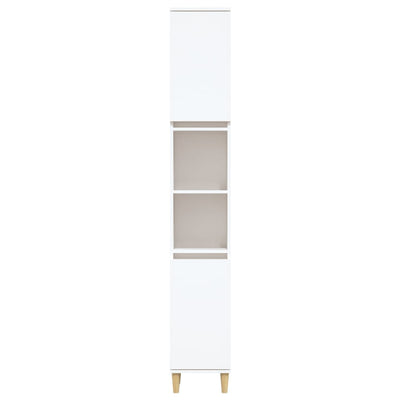 Bathroom Cabinet White 30x30x190 cm Engineered Wood