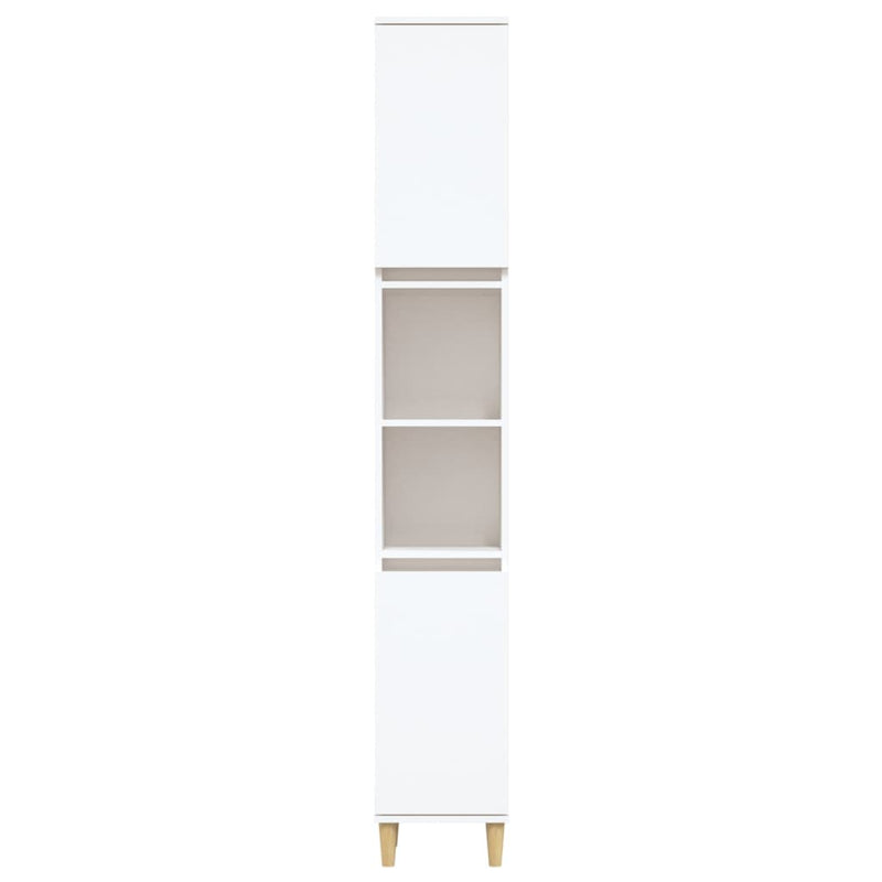 Bathroom Cabinet White 30x30x190 cm Engineered Wood