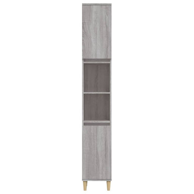 Bathroom Cabinet Grey Sonoma 30x30x190 cm Engineered Wood