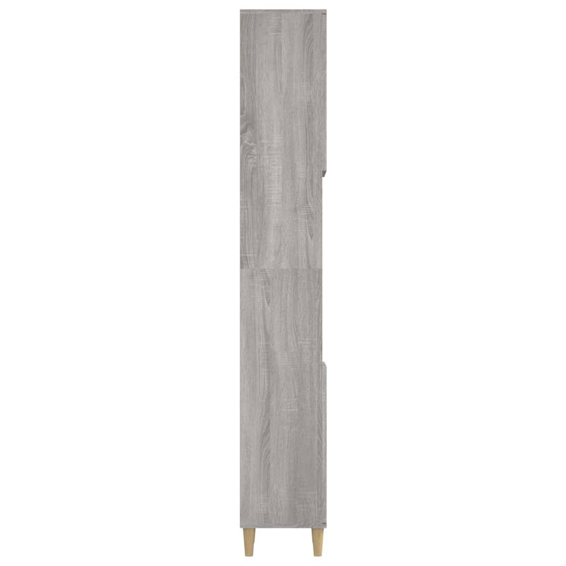 Bathroom Cabinet Grey Sonoma 30x30x190 cm Engineered Wood