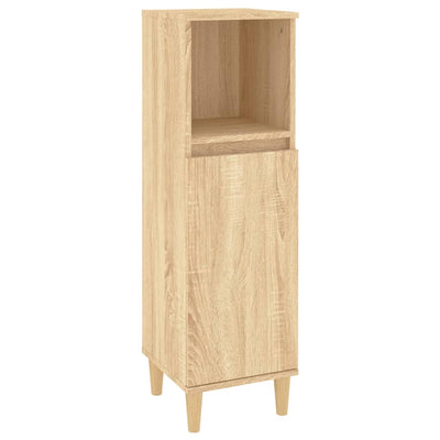 Bathroom Cabinet Sonoma Oak 30x30x100 cm Engineered Wood