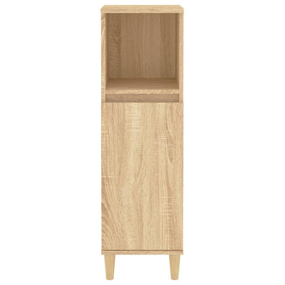 Bathroom Cabinet Sonoma Oak 30x30x100 cm Engineered Wood