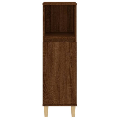 Bathroom Cabinet Brown Oak 30x30x100 cm Engineered Wood