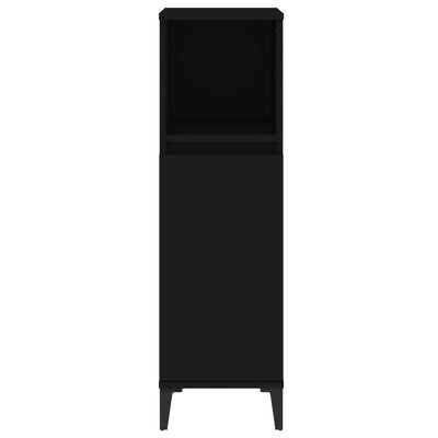 Bathroom Cabinet Black 30x30x100 cm Engineered Wood