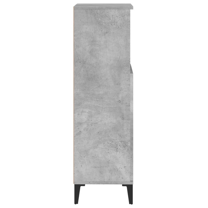 Bathroom Cabinet Concrete Grey 30x30x100 cm Engineered Wood