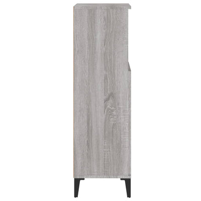 Bathroom Cabinet Grey Sonoma 30x30x100 cm Engineered Wood