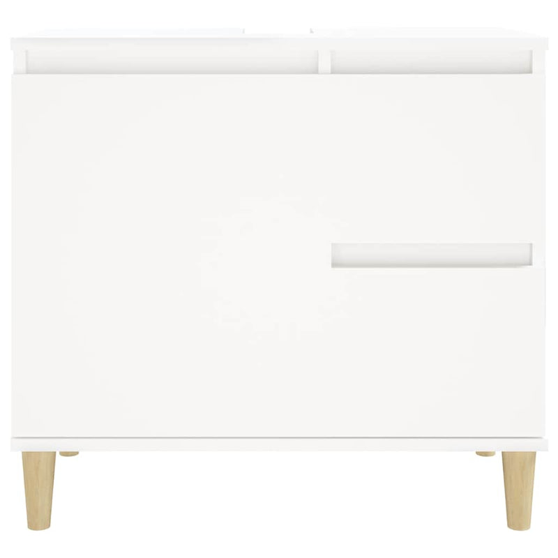 Bathroom Cabinet White 65x33x60 cm Engineered Wood