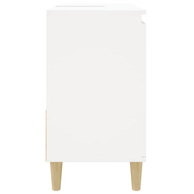 Bathroom Cabinet White 65x33x60 cm Engineered Wood