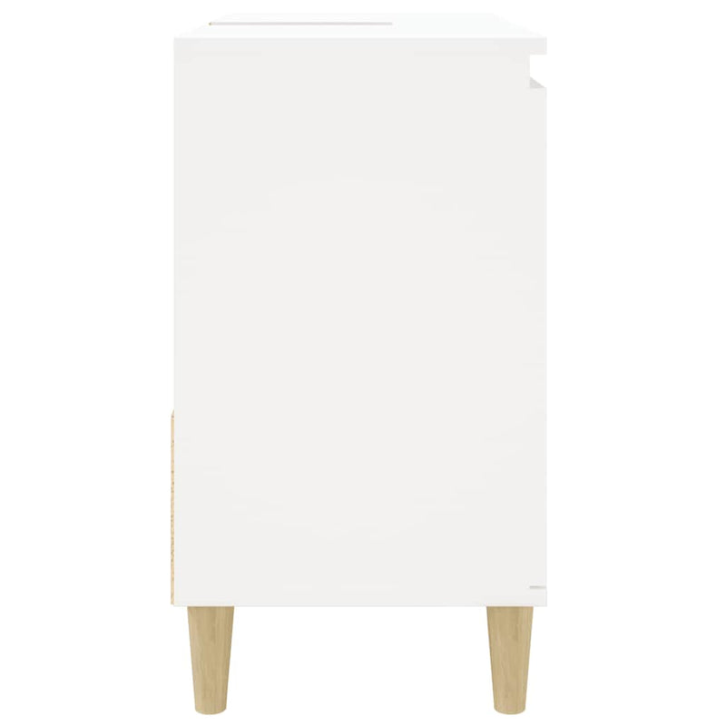 Bathroom Cabinet White 65x33x60 cm Engineered Wood