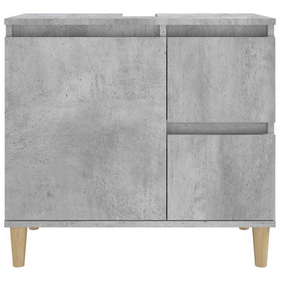 Bathroom Cabinet Concrete Grey 65x33x60 cm Engineered Wood