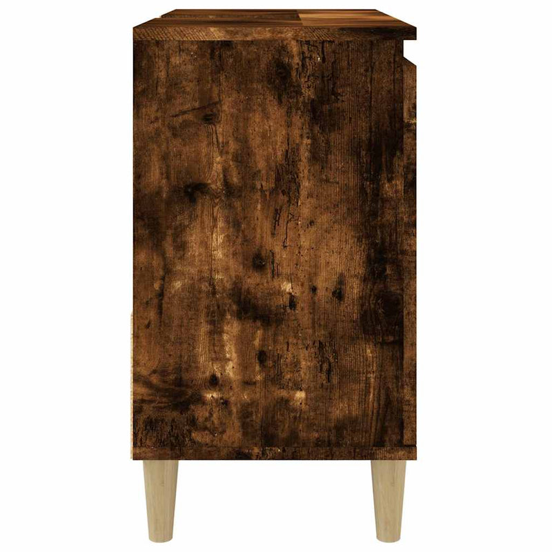 Bathroom Cabinet Smoked Oak 65x33x60 cm Engineered Wood