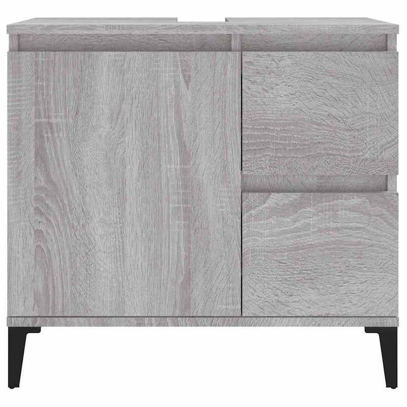 Bathroom Cabinet Grey Sonoma 65x33x60 cm Engineered Wood