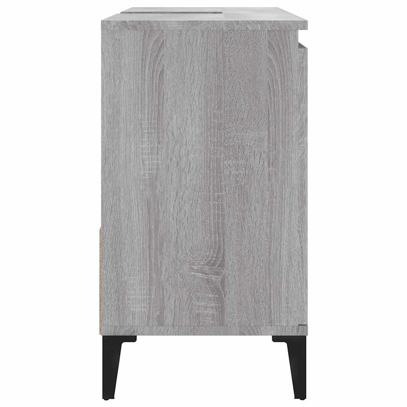 Bathroom Cabinet Grey Sonoma 65x33x60 cm Engineered Wood