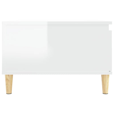 Coffee Table High Gloss White 55x55x36.5 cm Engineered Wood