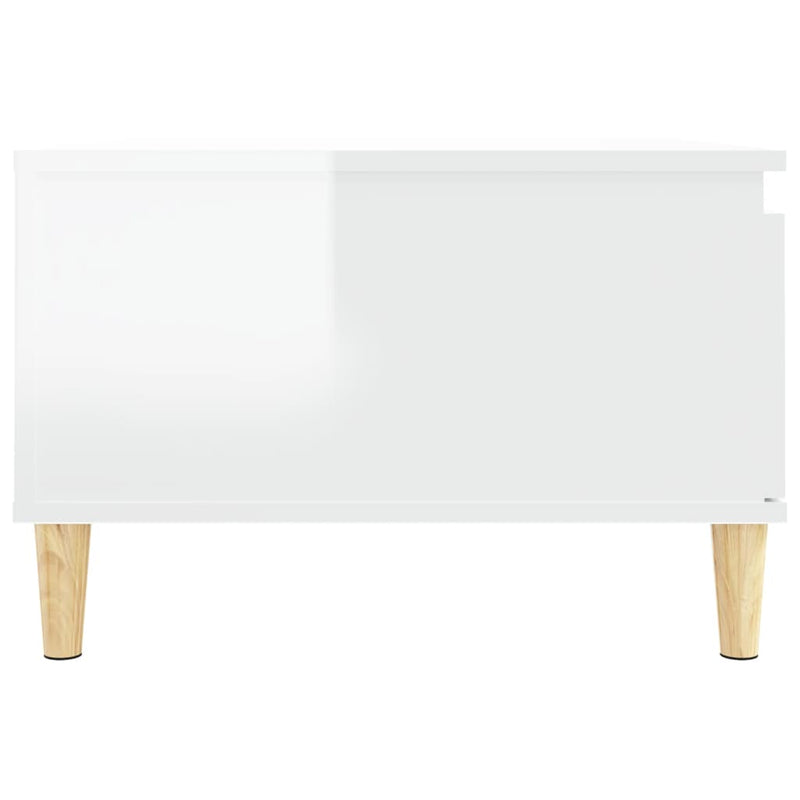 Coffee Table High Gloss White 55x55x36.5 cm Engineered Wood