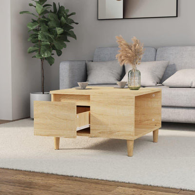 Coffee Table Sonoma Oak 55x55x36.5 cm Engineered Wood