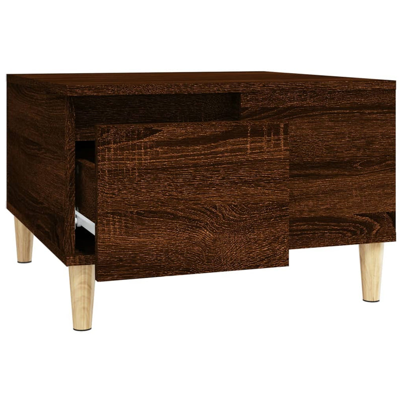 Coffee Table Brown Oak 55x55x36.5 cm Engineered Wood