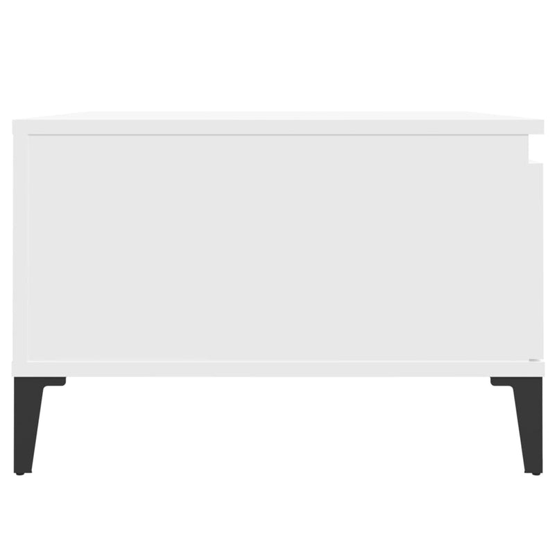 Coffee Table White 55x55x36.5 cm Engineered Wood