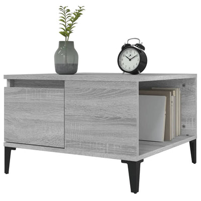 Coffee Table Grey Sonoma 55x55x36.5 cm Engineered Wood