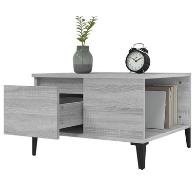 Coffee Table Grey Sonoma 55x55x36.5 cm Engineered Wood