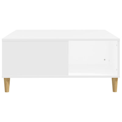 Coffee Table White 80x80x36.5 cm Engineered Wood