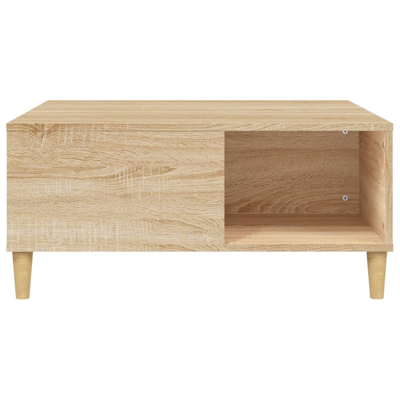 Coffee Table Sonoma Oak 80x80x36.5 cm Engineered Wood