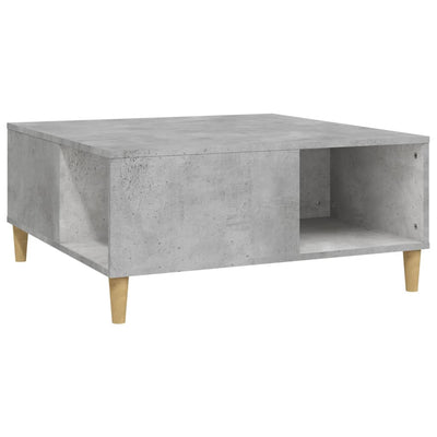 Coffee Table Concrete Grey 80x80x36.5 cm Engineered Wood