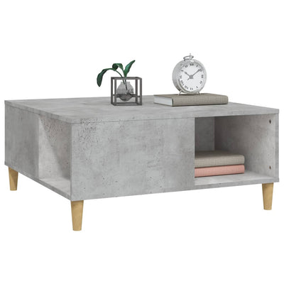 Coffee Table Concrete Grey 80x80x36.5 cm Engineered Wood