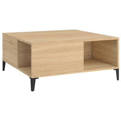 Coffee Table Sonoma Oak 80x80x36.5 cm Engineered Wood