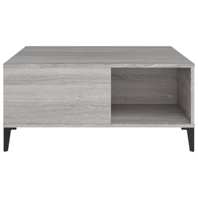 Coffee Table Grey Sonoma 80x80x36.5 cm Engineered Wood