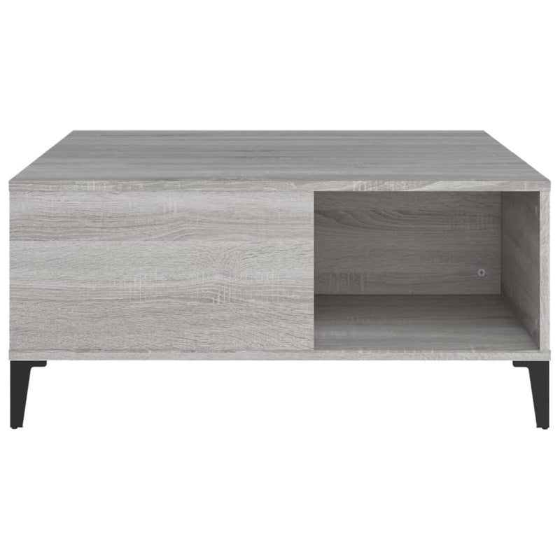 Coffee Table Grey Sonoma 80x80x36.5 cm Engineered Wood