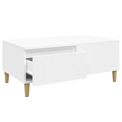 Coffee Table White 90x50x36.5 cm Engineered Wood