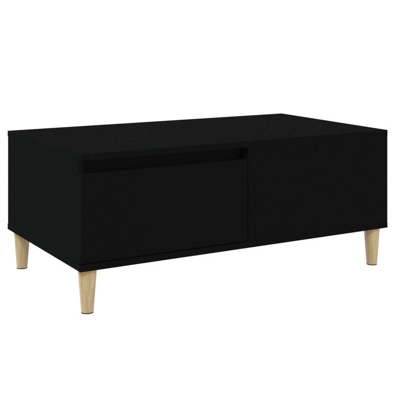 Coffee Table Black 90x50x36.5 cm Engineered Wood