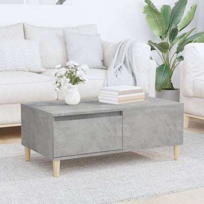 Coffee Table Concrete Grey 90x50x36.5 cm Engineered Wood