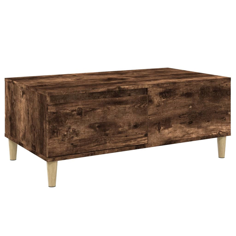 Coffee Table Smoked Oak 90x50x36.5 cm Engineered Wood