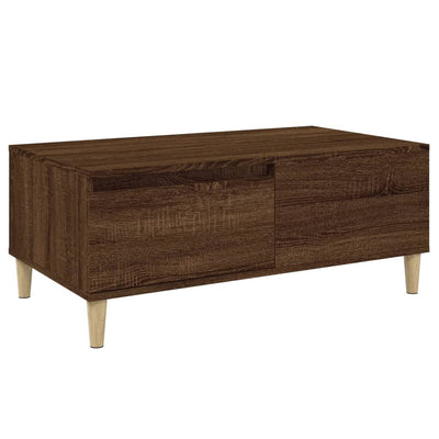 Coffee Table Brown Oak 90x50x36.5 cm Engineered Wood